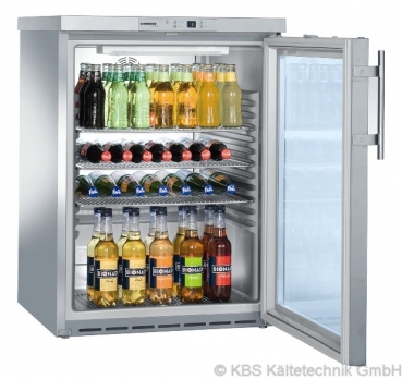 KBS Umluft Glastür-Kühlschrank FKUv 1663